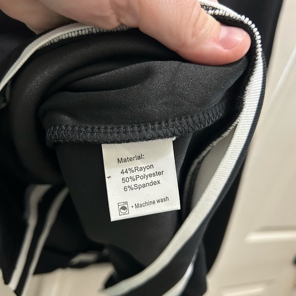 NWT Varsity Black Cardigan with White Trim - Picture 5 of 5